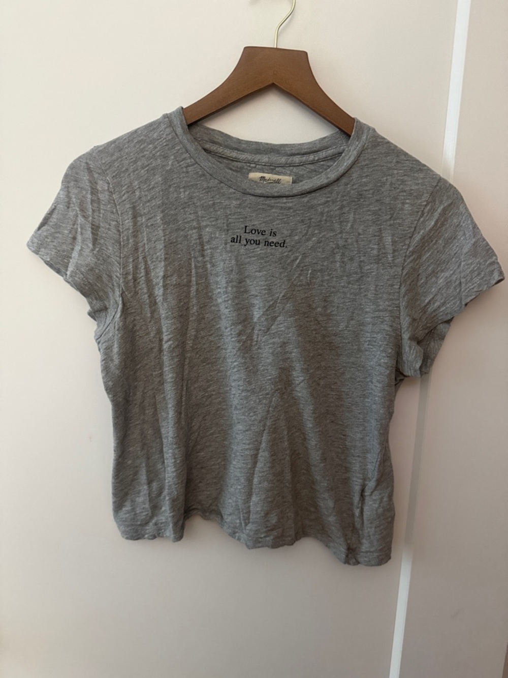 Madewell Grey 'Love is all you need’ Graphic Tee